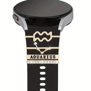 💥AQUARIUS…Shimmering 12 Constellation Watchband Ring Loops